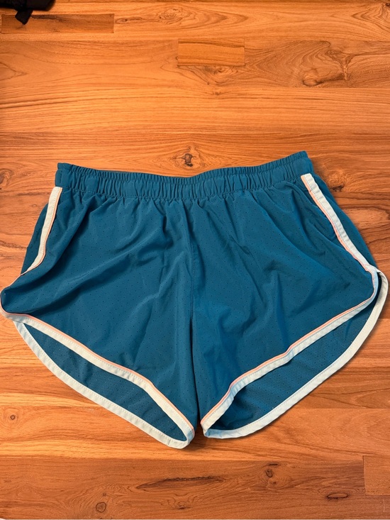 Rabbit Pants - Rabbit Repeat 2 Women’s Athletic Shorts - Teal with Contrast Trim small